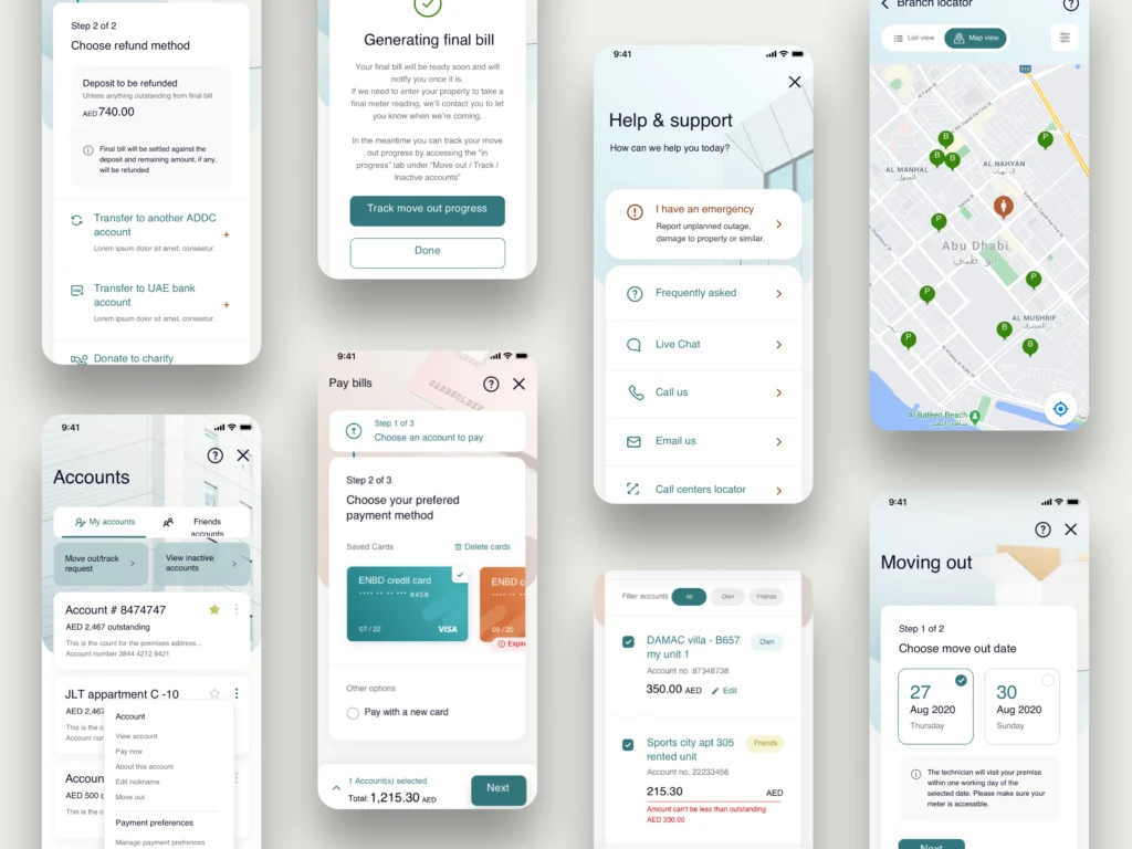 Muhammad Rahil | Portfolio | ADDC Consumer App Internal Screens 2
