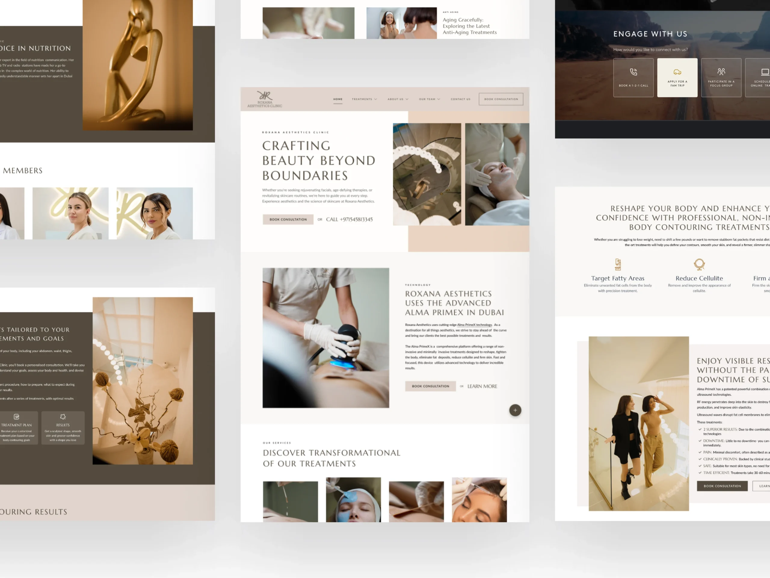 Roxana Aesthetics Website Redesign