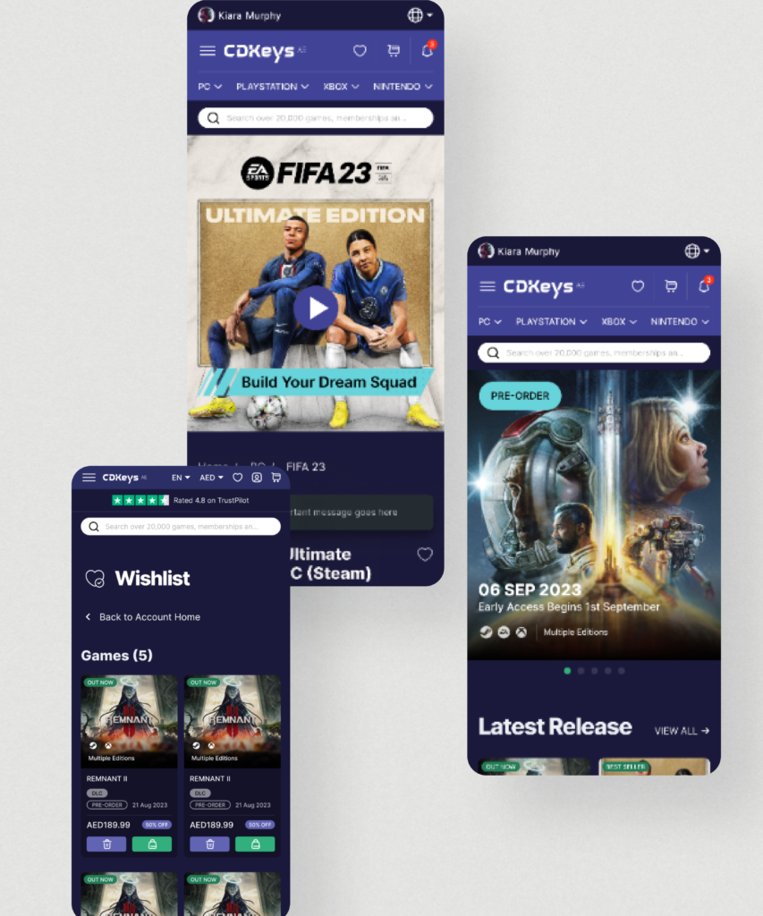 Muhammad Rahil | Portfolio | CDKeys Website Internal Mobile2